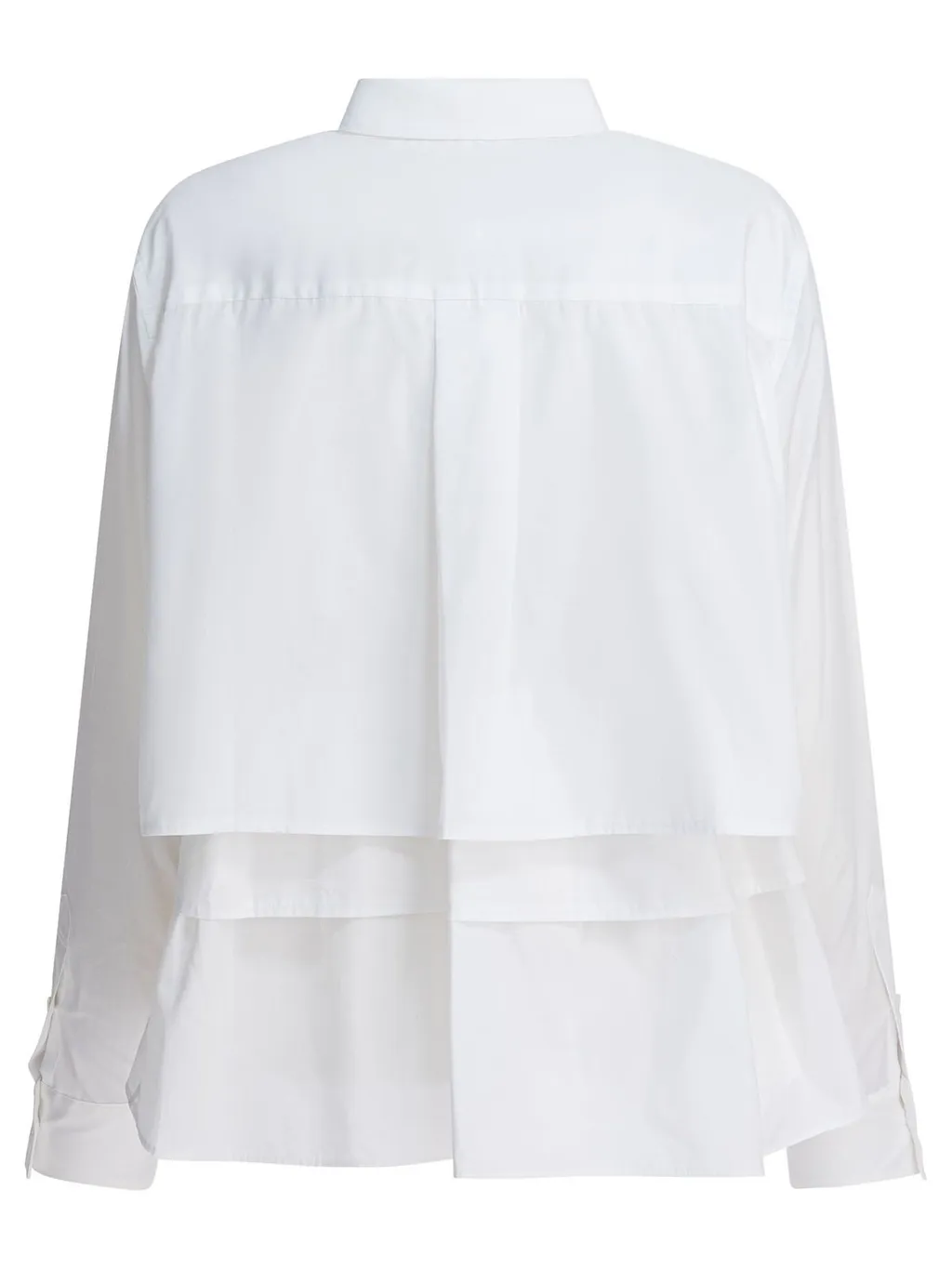Sacai Long Sleeved Layered Ruffled Shirt