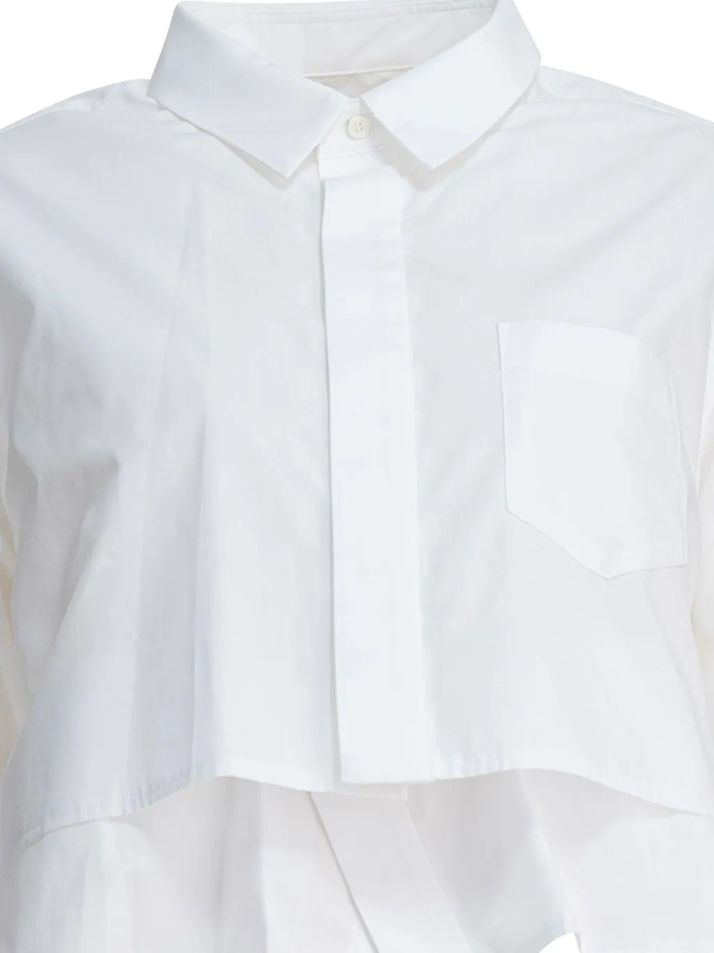 Sacai Long Sleeved Layered Ruffled Shirt
