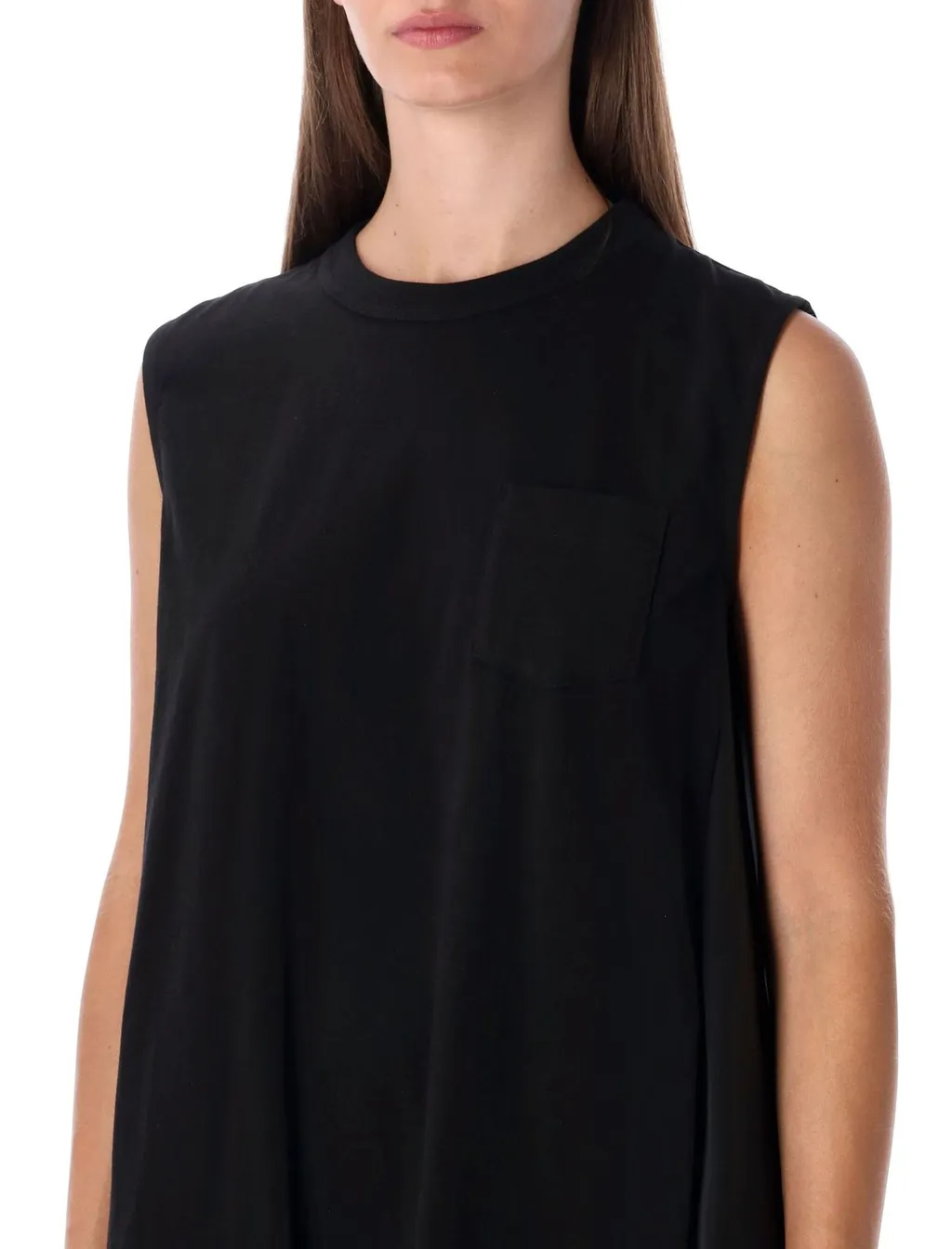 Sacai Sleeveless Pleated Dress