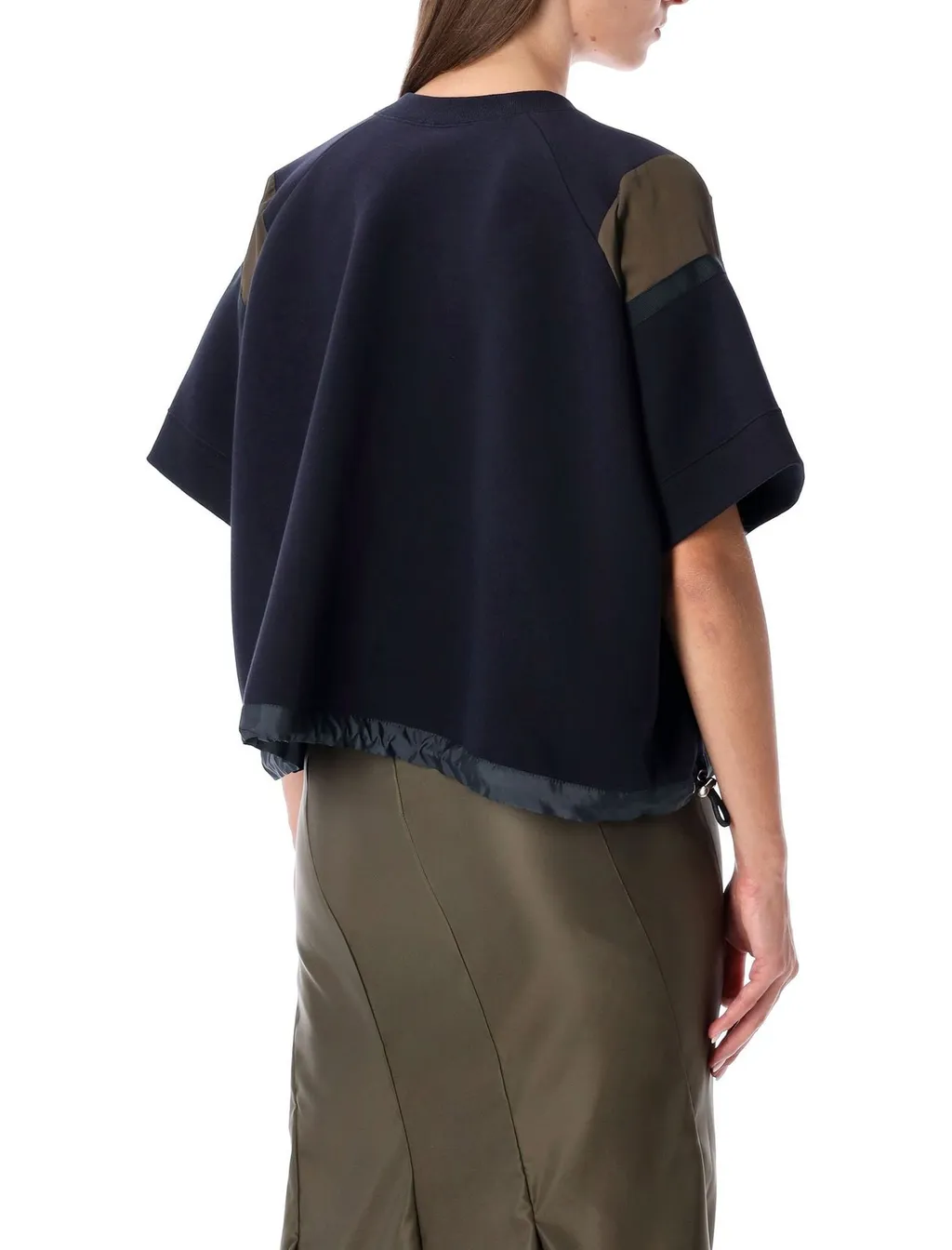 Sacai Drawstring Short Sleeve Top