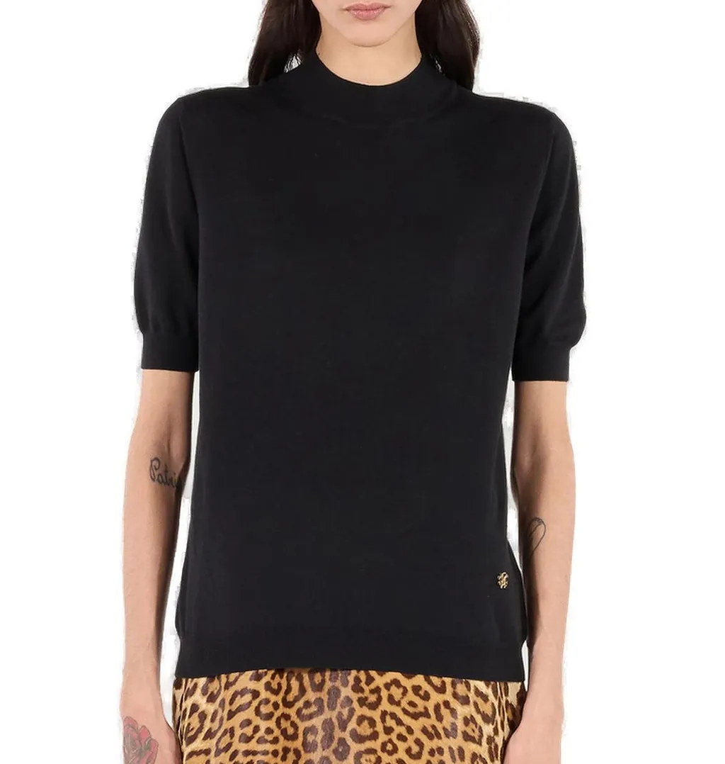 Roberto Cavalli Monogram Rc Mock Neck Jumper