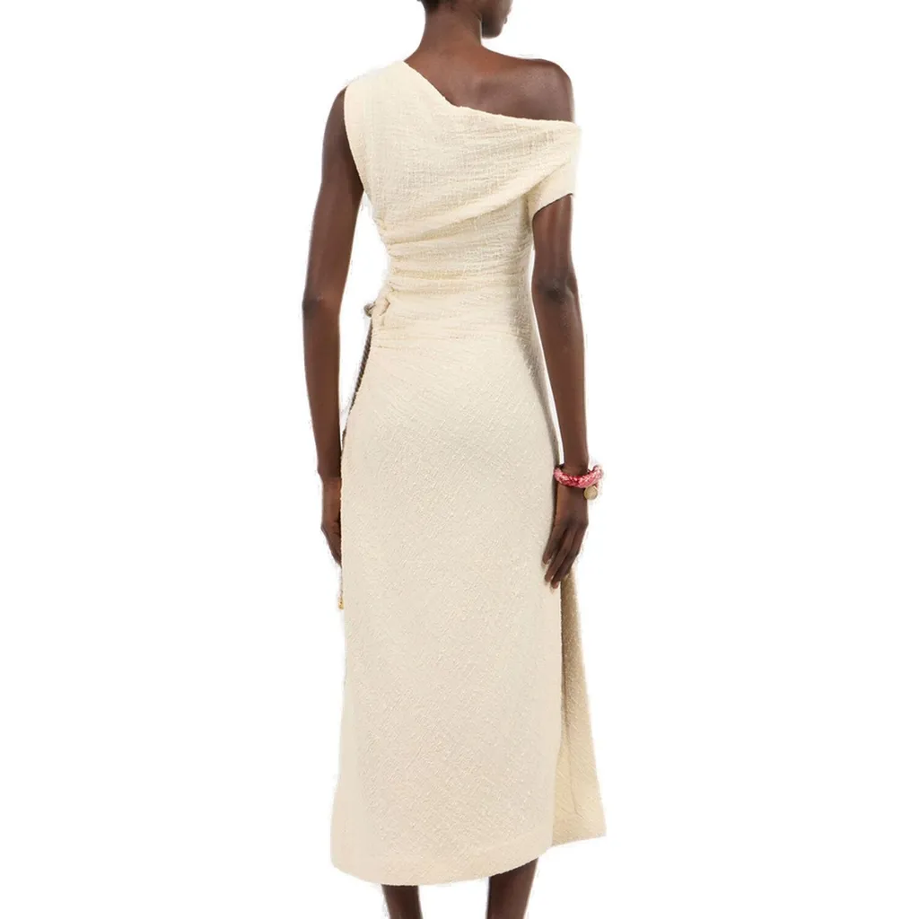Roberto Cavalli Cut-Out One-Shoulder Midi Dress