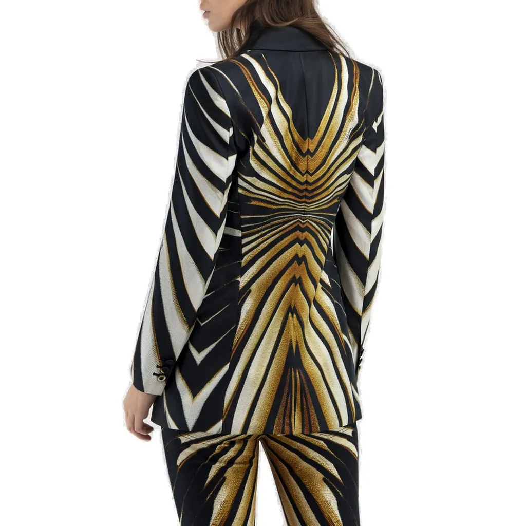 Roberto Cavalli Ray Of Gold Print Jacket