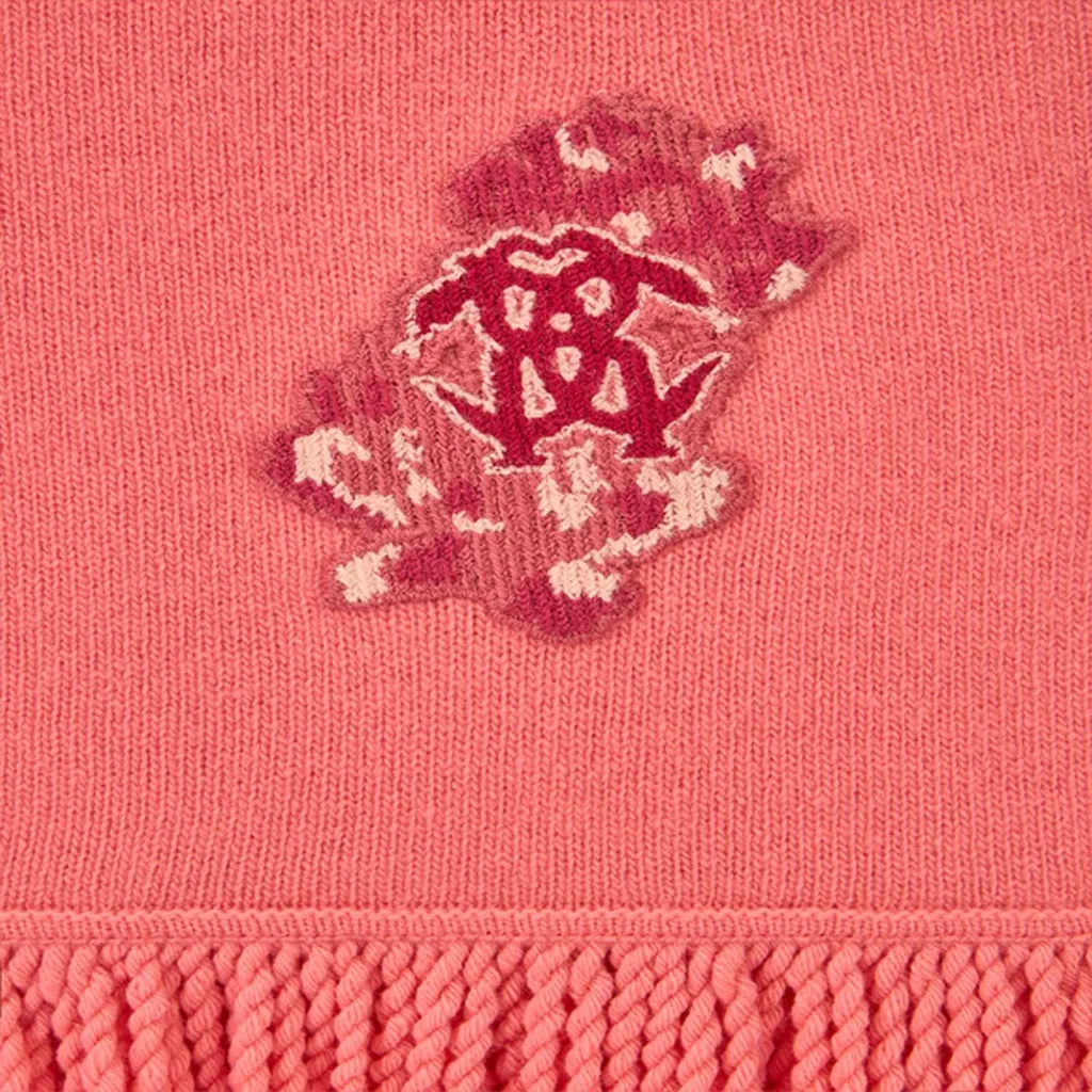 Roberto Cavalli Monogram Fringe Scarf