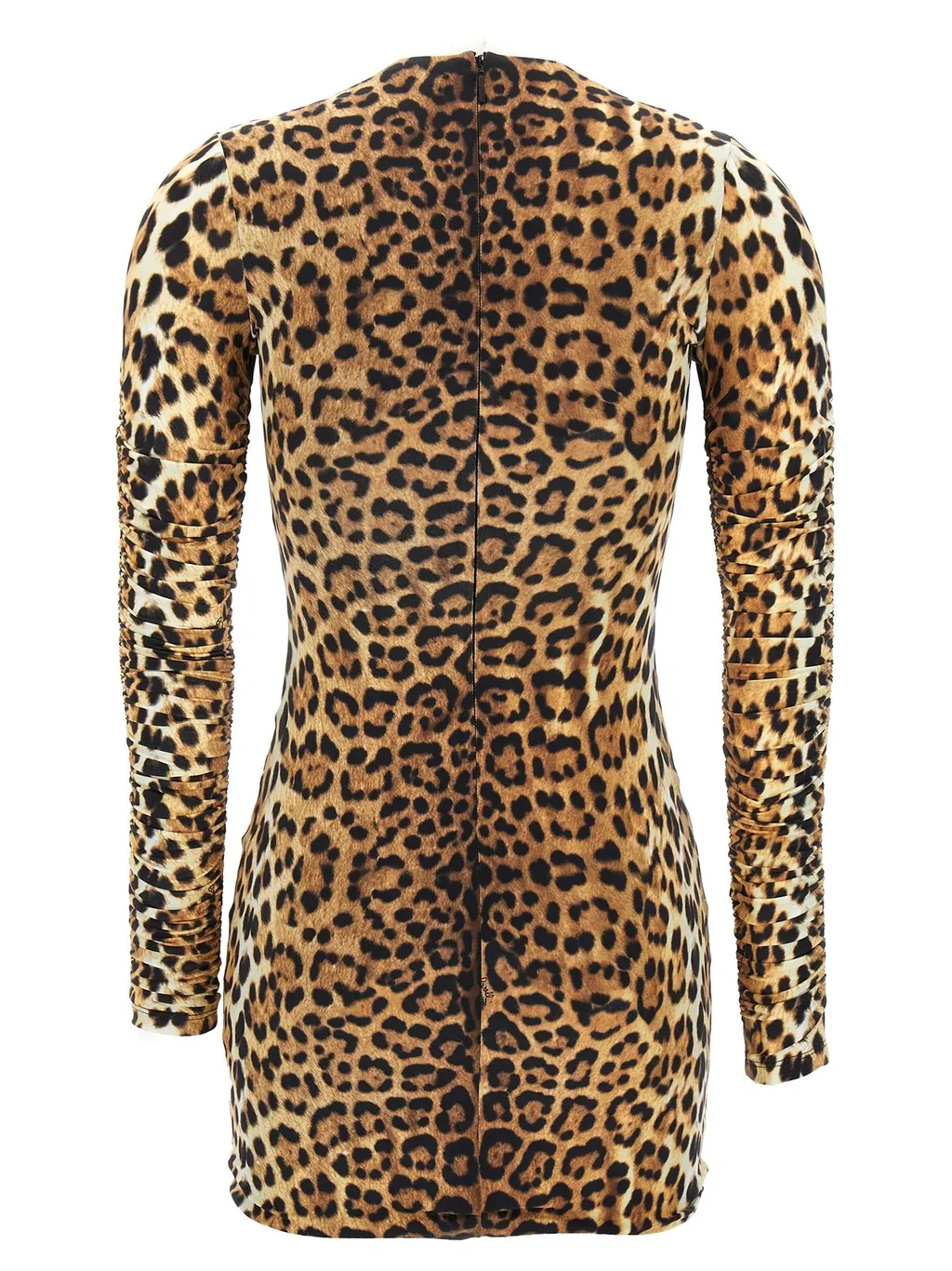 Roberto Cavalli Leopard-Printed Cut-Out Mini Dress