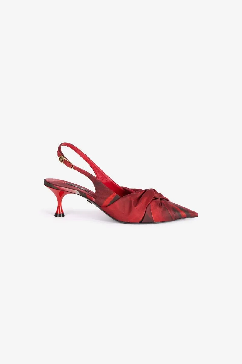 Roberto Cavalli Knotted Slingback Pumps