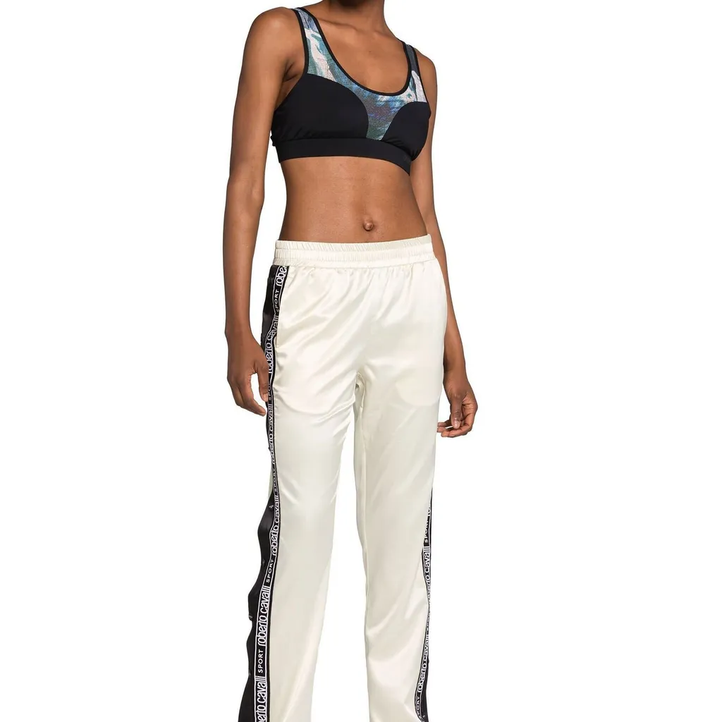 Roberto Cavalli Abstract Print Crop Top