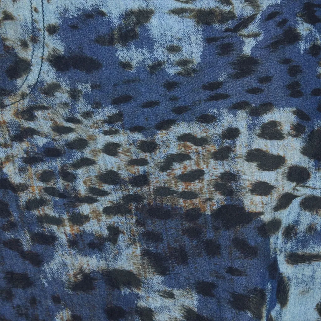 Roberto Cavalli Jaguar Print Loose Jeans