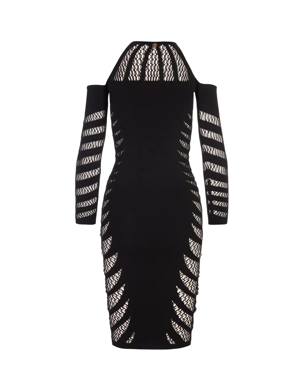 Roberto Cavalli Perforated Pattern Midi Dress