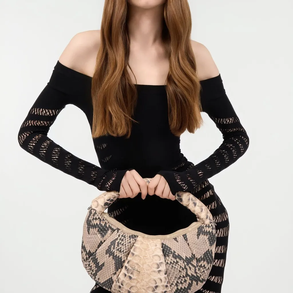 Roberto Cavalli Venezia Printed Hobo Shoulder Bag