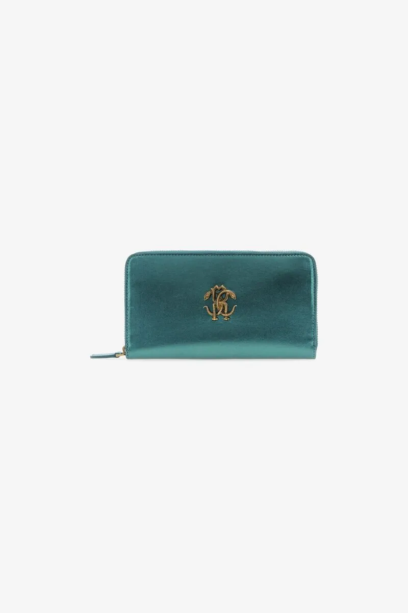 Roberto Cavalli Monogram Zip-Around Wallet