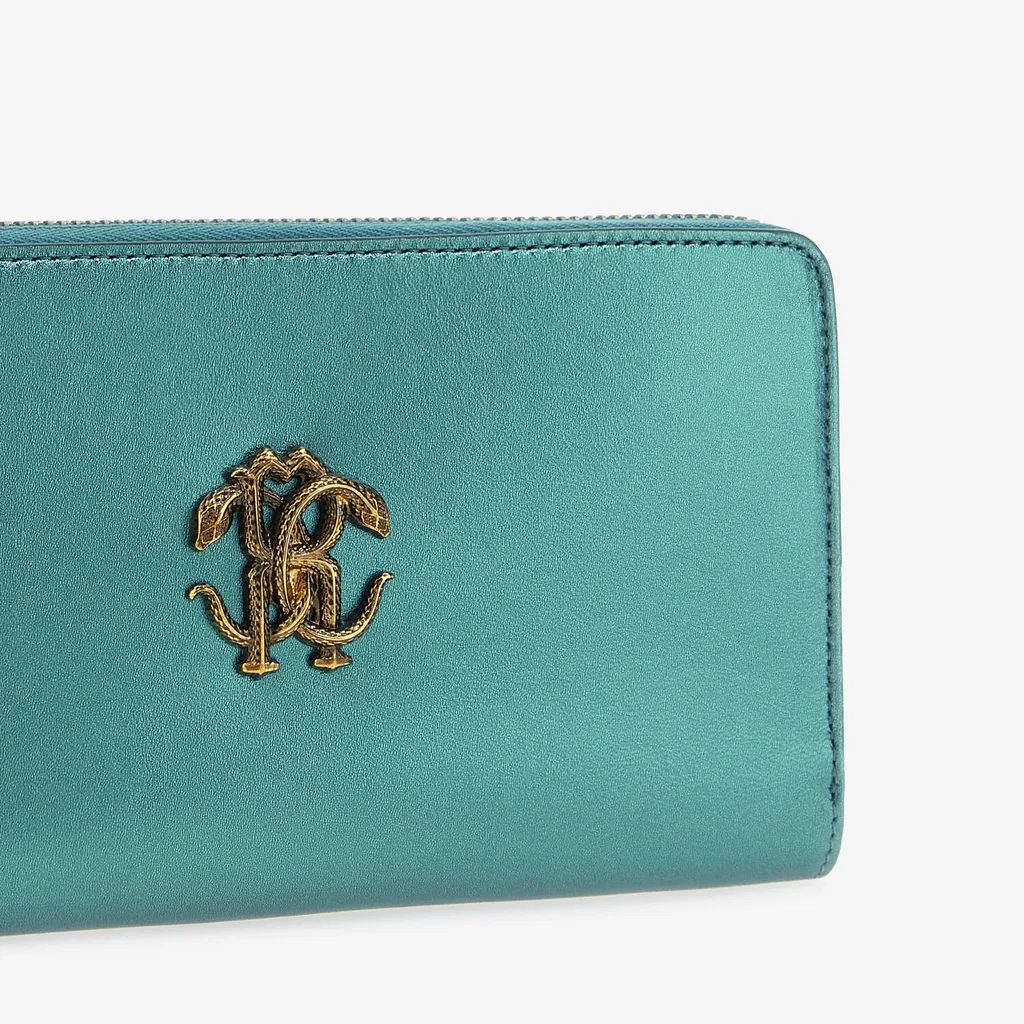 Roberto Cavalli Monogram Zip-Around Wallet