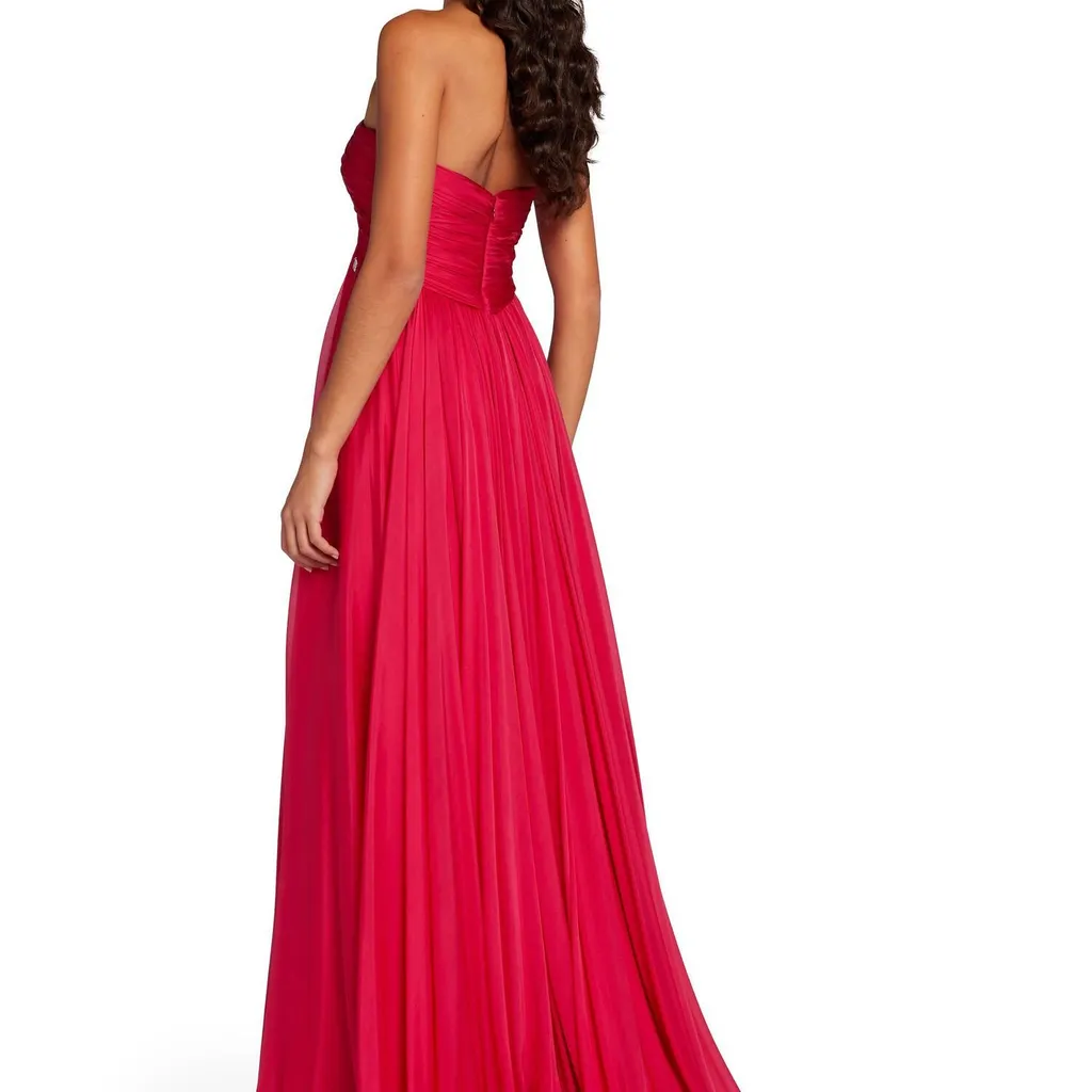 Roberto Cavalli Mirror Snake Strapless Maxi Dress