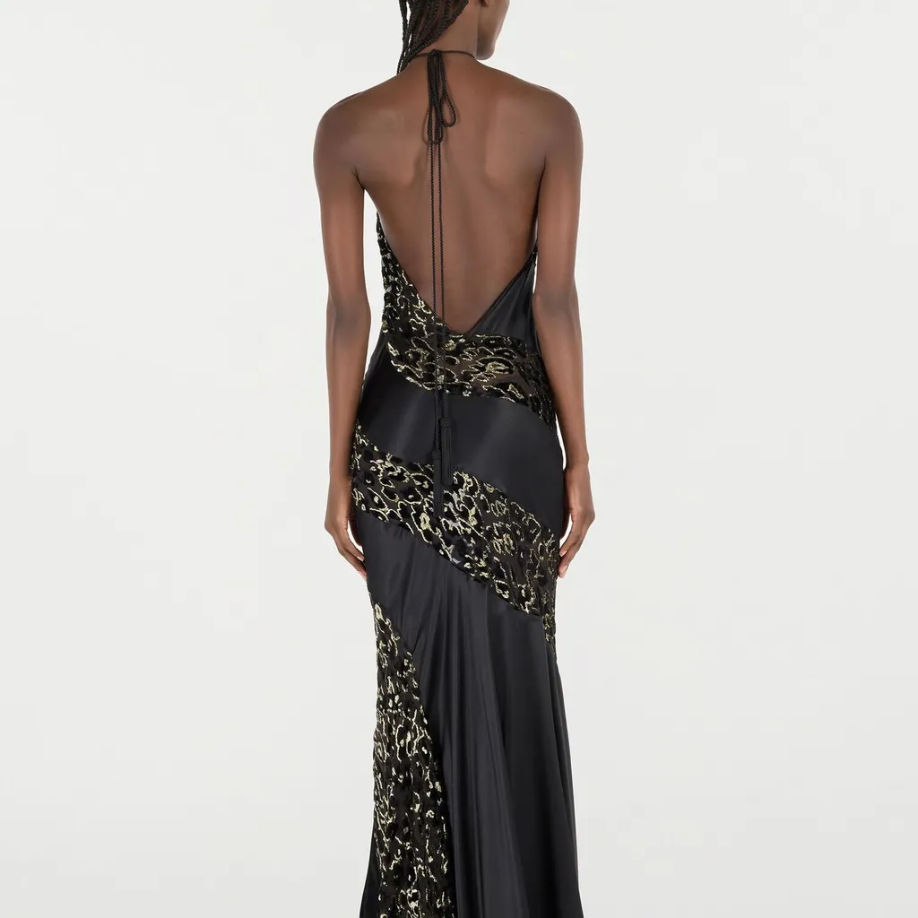 Roberto Cavalli See-Through Leopard Dress