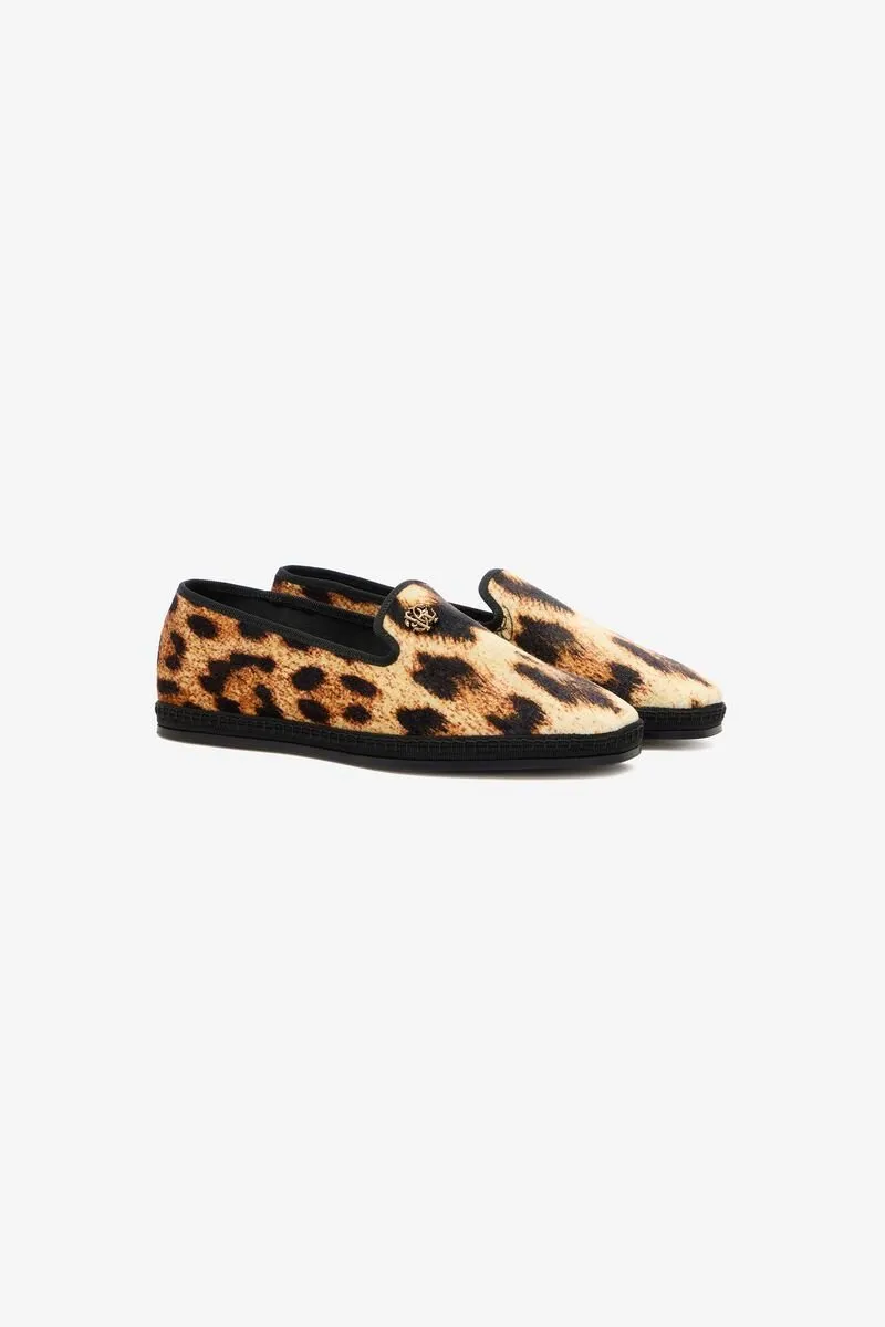 Roberto Cavalli Mirror Snake Flat Shoes
