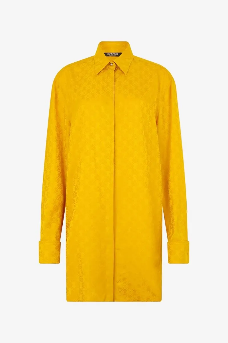 Roberto Cavalli Mirror Snake Monogram Shirt