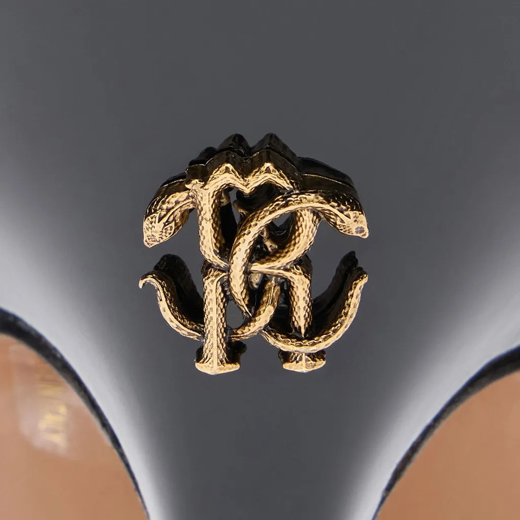 Roberto Cavalli Rc Monogram Stiletto Sandals