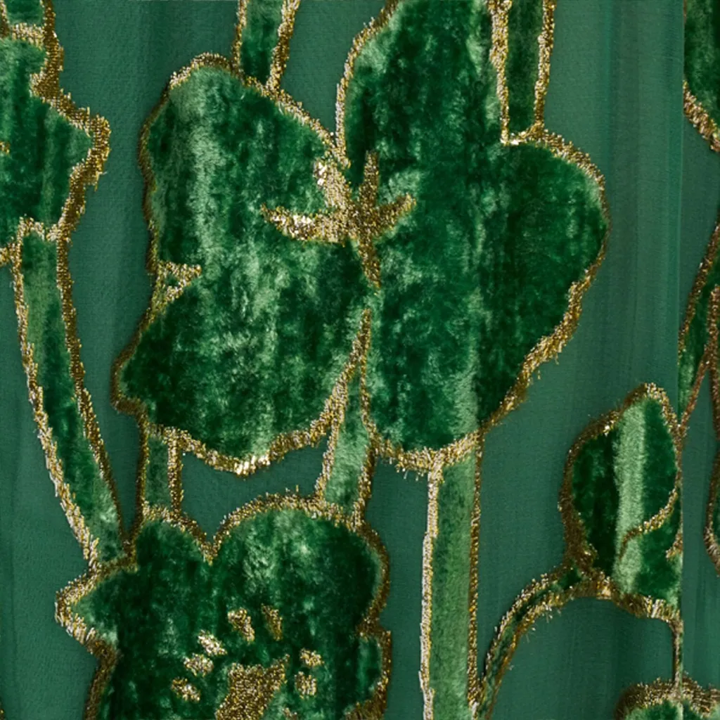 Roberto Cavalli Floral Velvet Devore Midi Dress