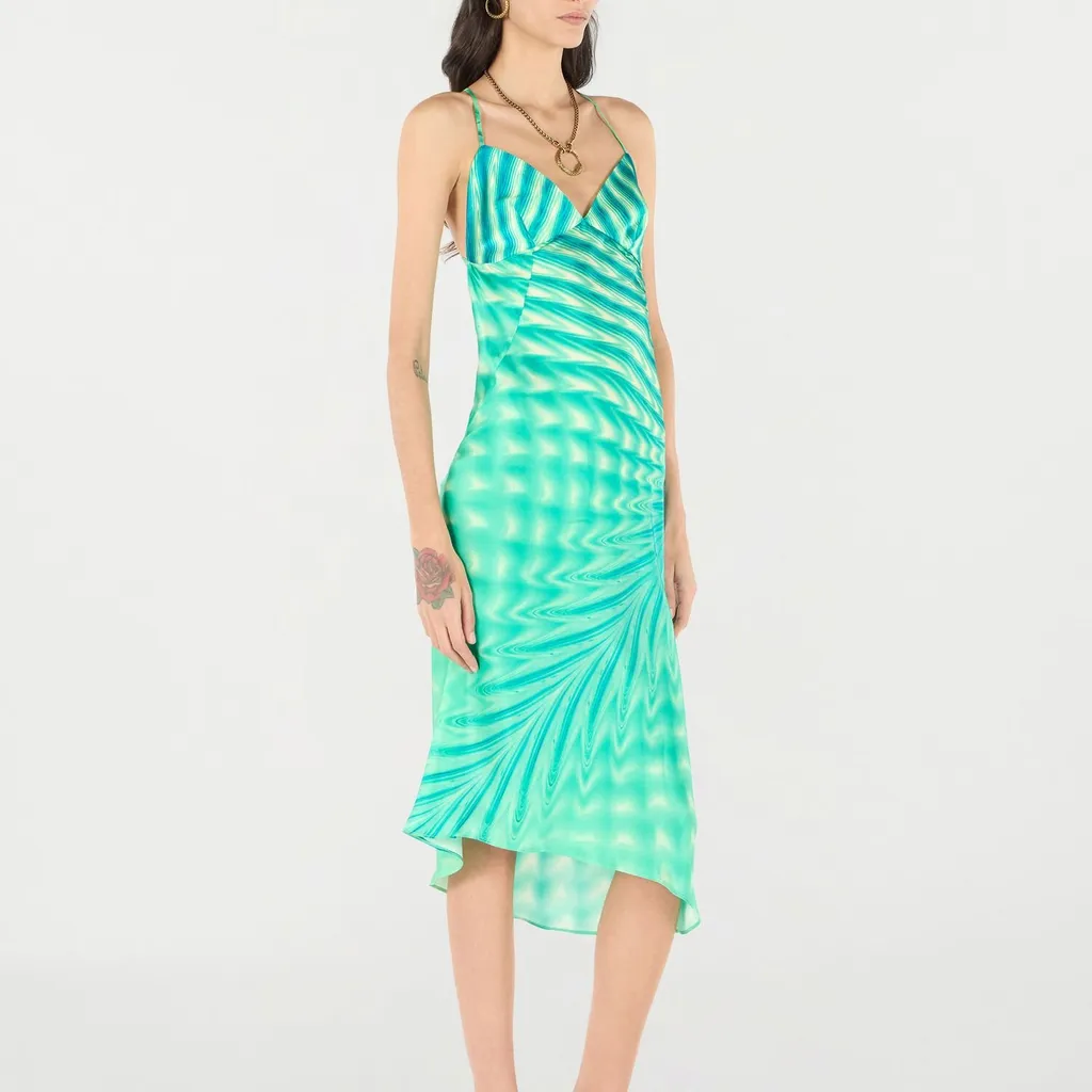 Roberto Cavalli Psychedelic Asymmetric Dress
