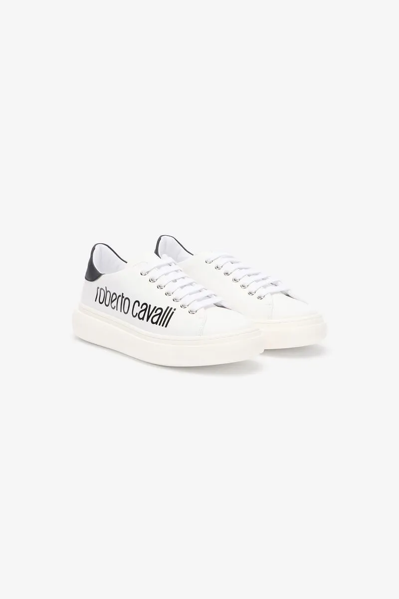 Roberto Cavalli Logo Print Low-Top Sneakers