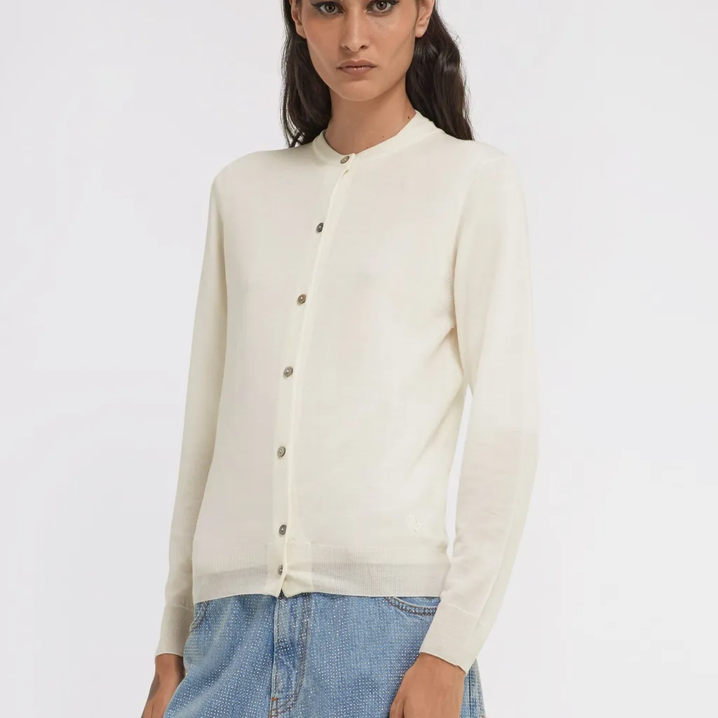 Roberto Cavalli Embroidered Wool Cardigan