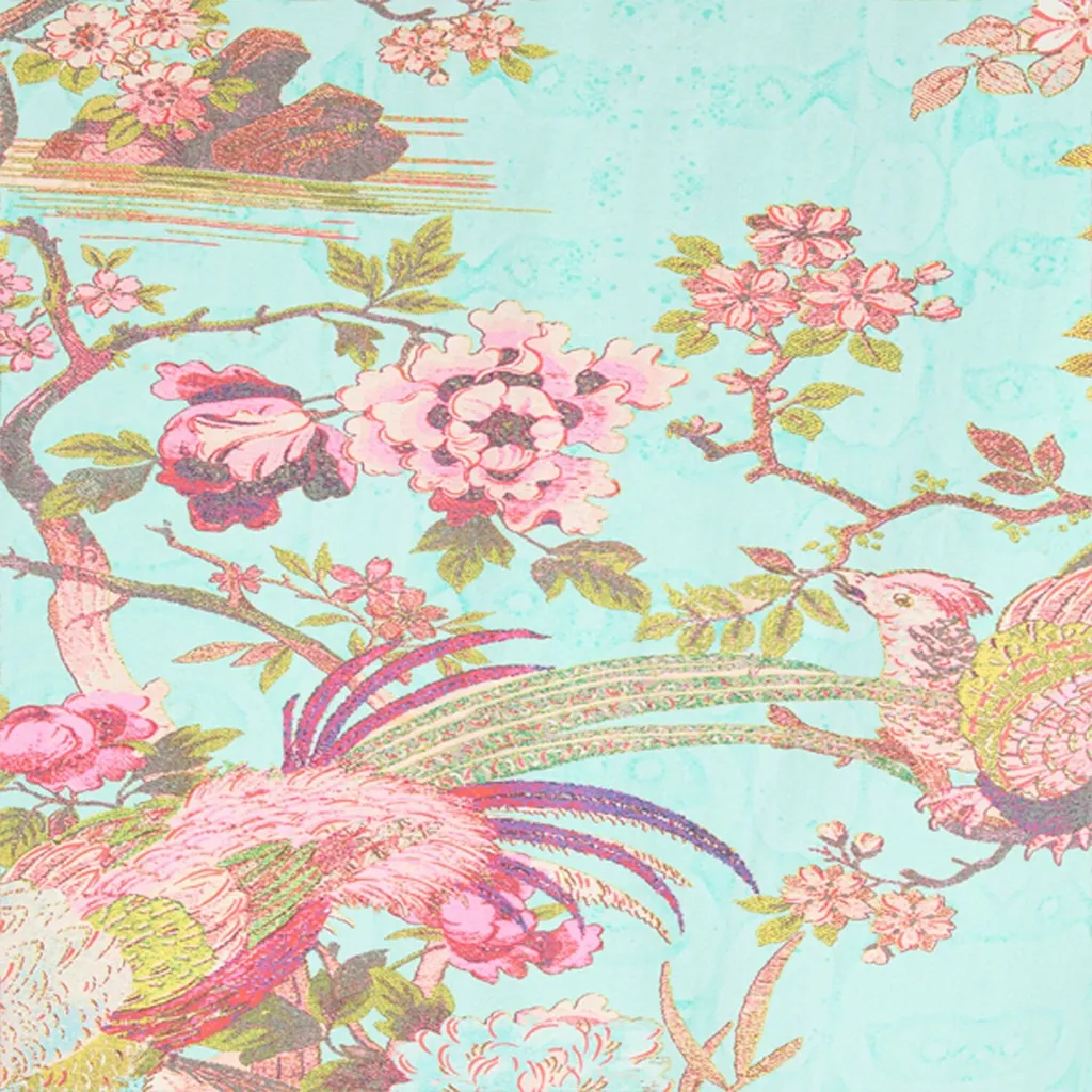 Roberto Cavalli Oriental Bird Print Shirt Dress
