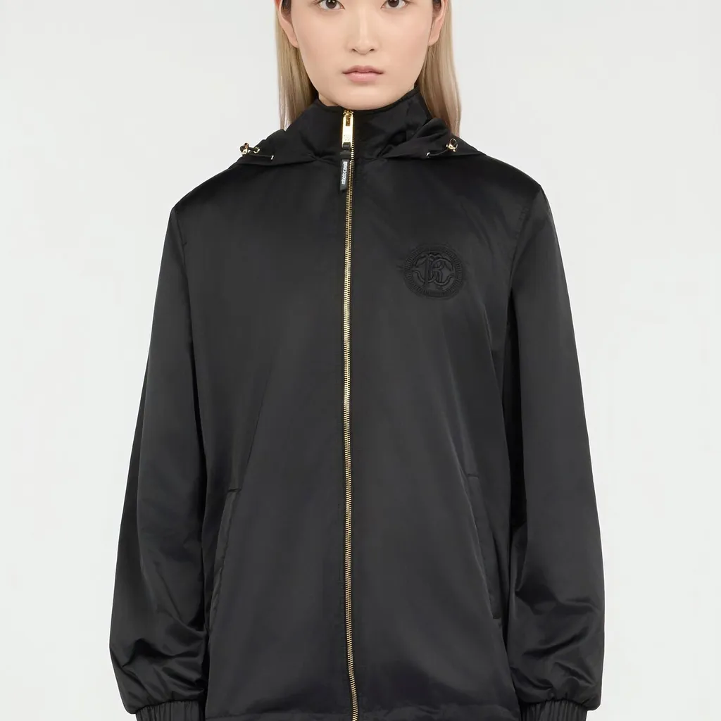 Roberto Cavalli Hooded Zip-Up Jacket
