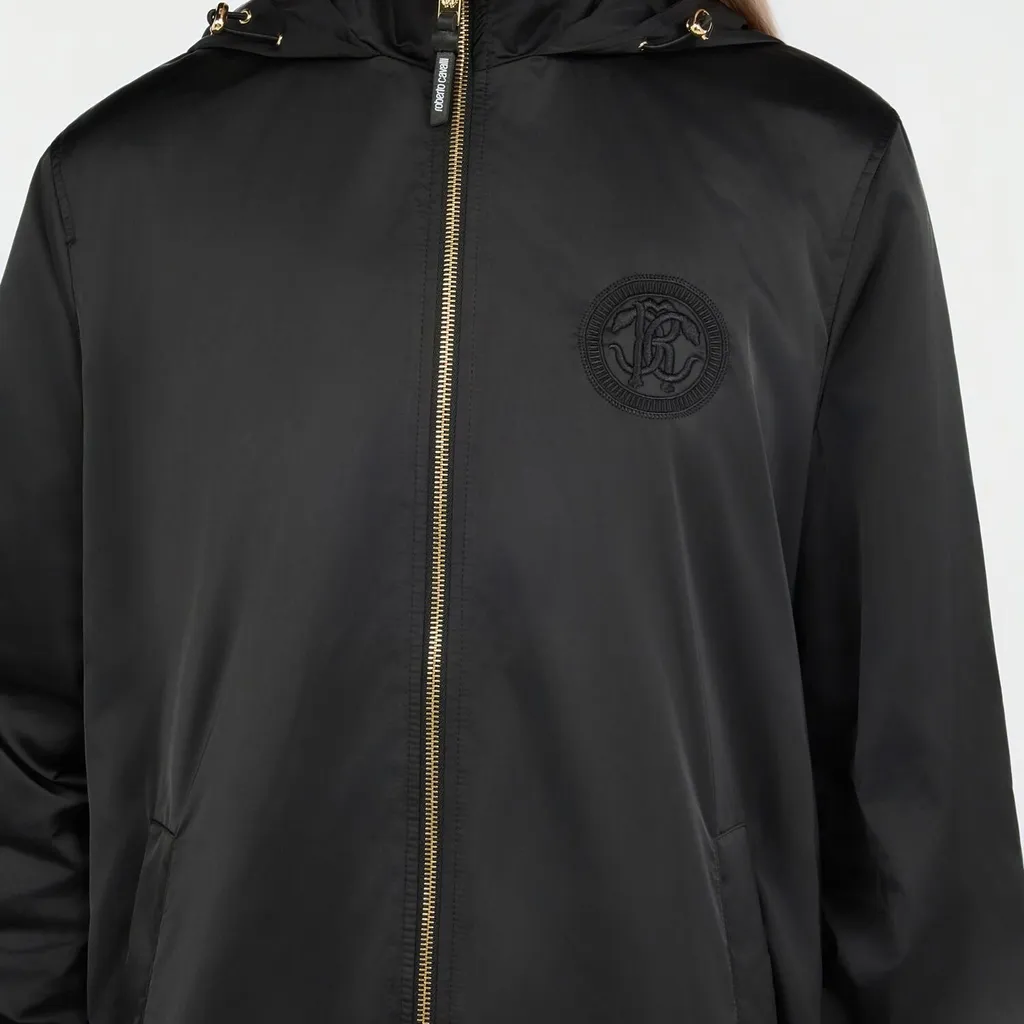 Roberto Cavalli Hooded Zip-Up Jacket