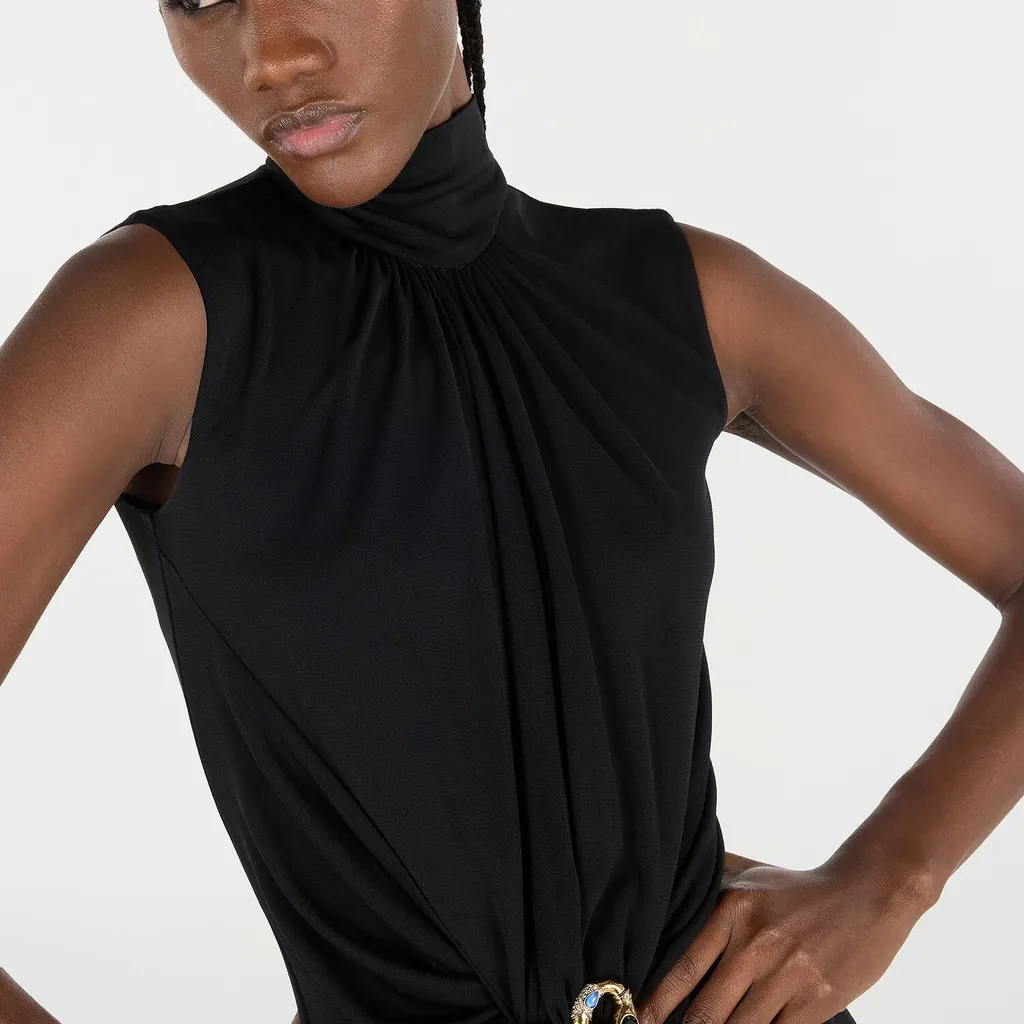 Roberto Cavalli Jewel Snake Midi Dress