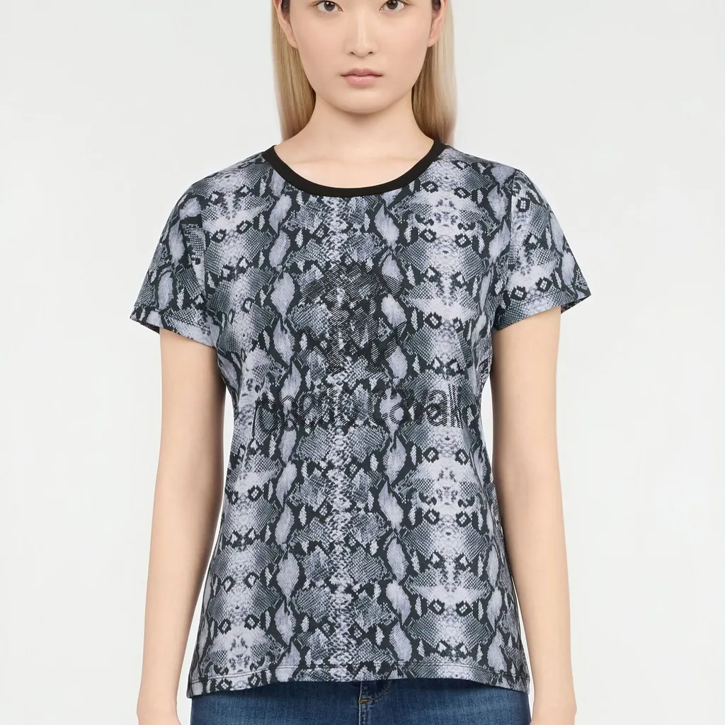 Roberto Cavalli Snake Print T-Shirt