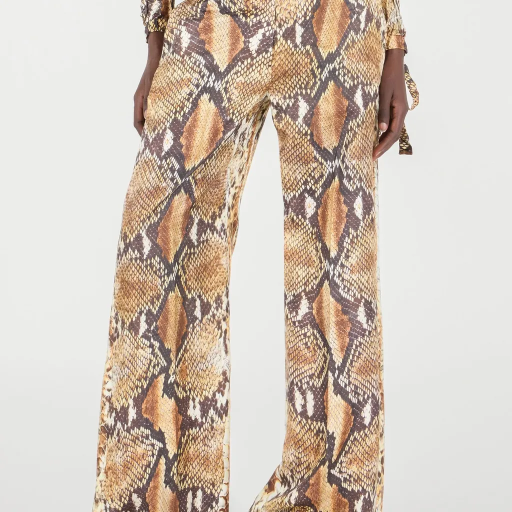Roberto Cavalli Wide-Leg High-Waist Pants