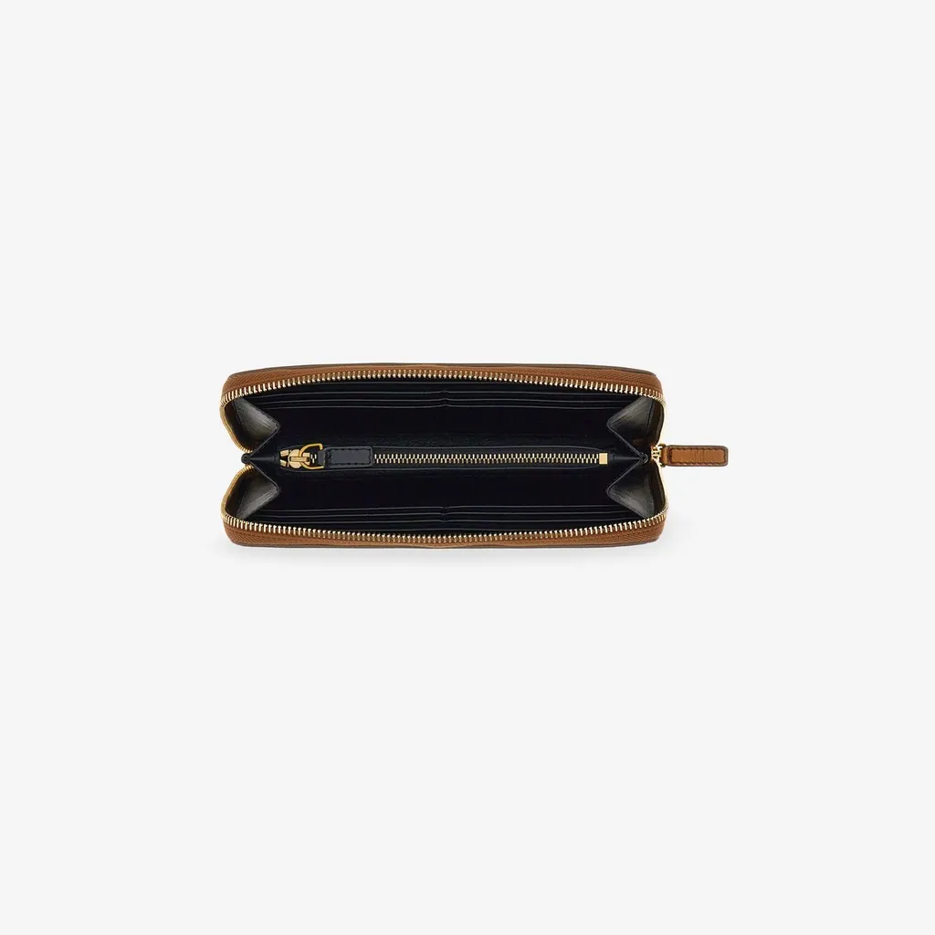 Roberto Cavalli Mirror Snake Zip-Around Wallet