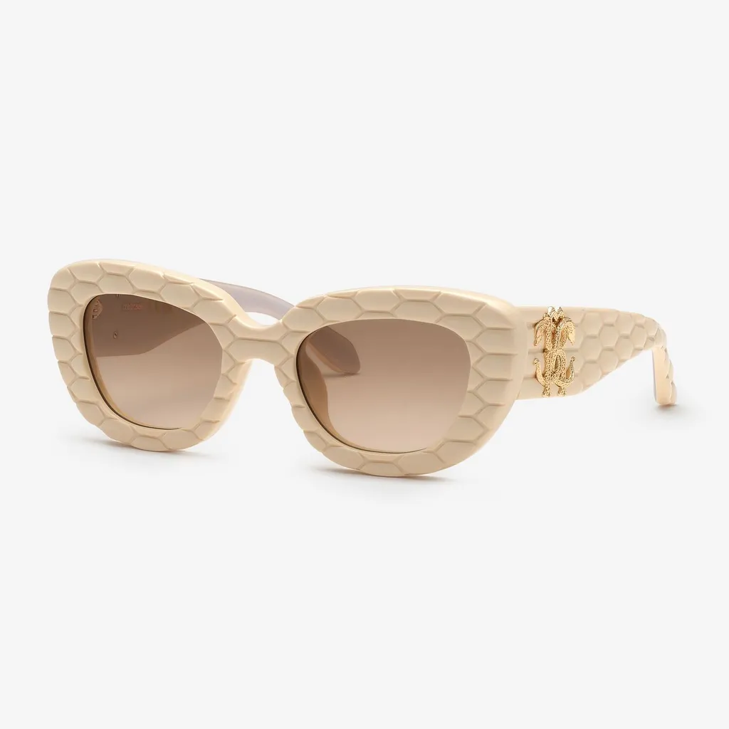 Roberto Cavalli Quilted Snake Cat Eye Sunglasses