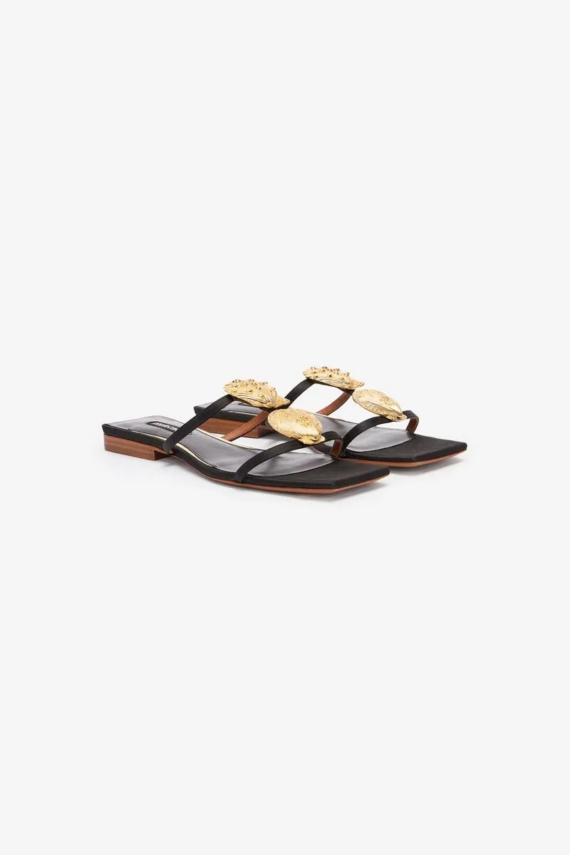 Roberto Cavalli Shell-Embellished Sandals