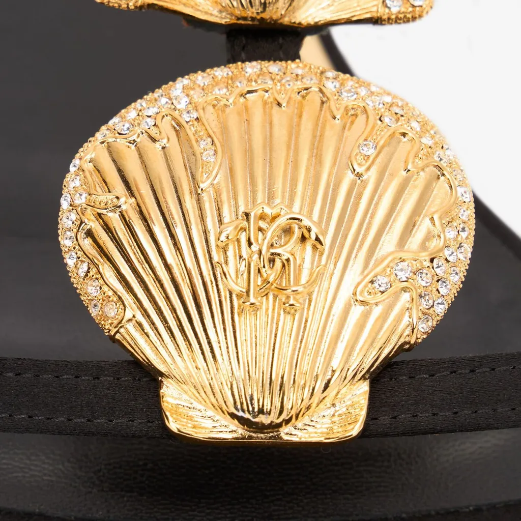 Roberto Cavalli Shell-Embellished Sandals