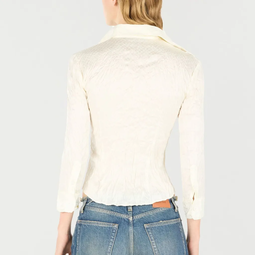Roberto Cavalli Crinkled Silk Shirt