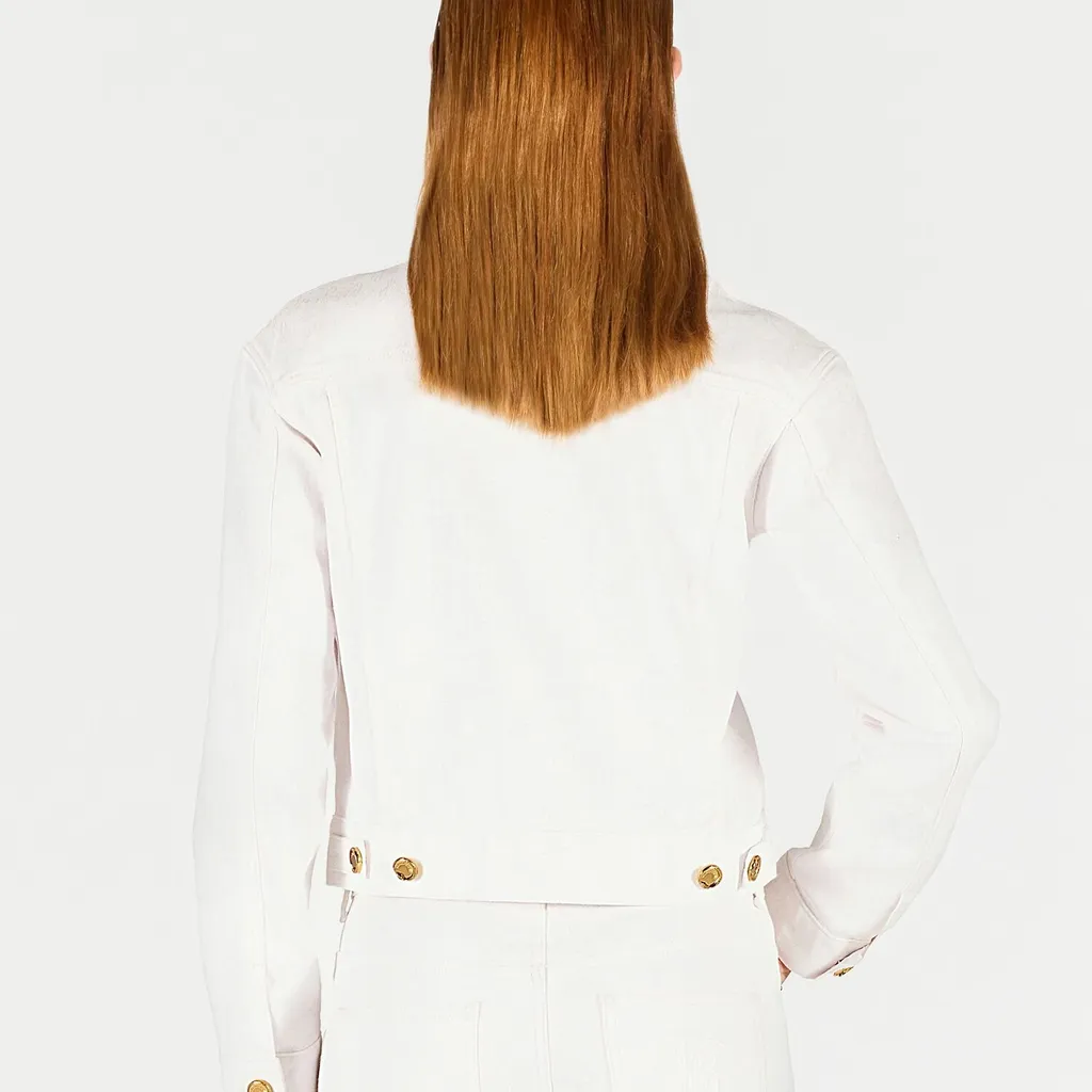 Roberto Cavalli Gold-Button Denim Jacket
