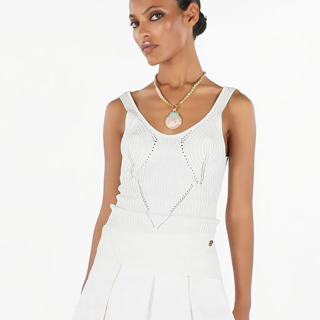 Roberto Cavalli Ribbed Knit Top