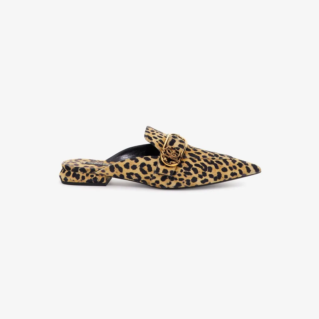 Roberto Cavalli Mirror Snake Flat Shoes