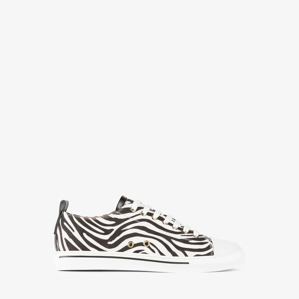 Roberto Cavalli Monogram Zebra-Print Sneakers