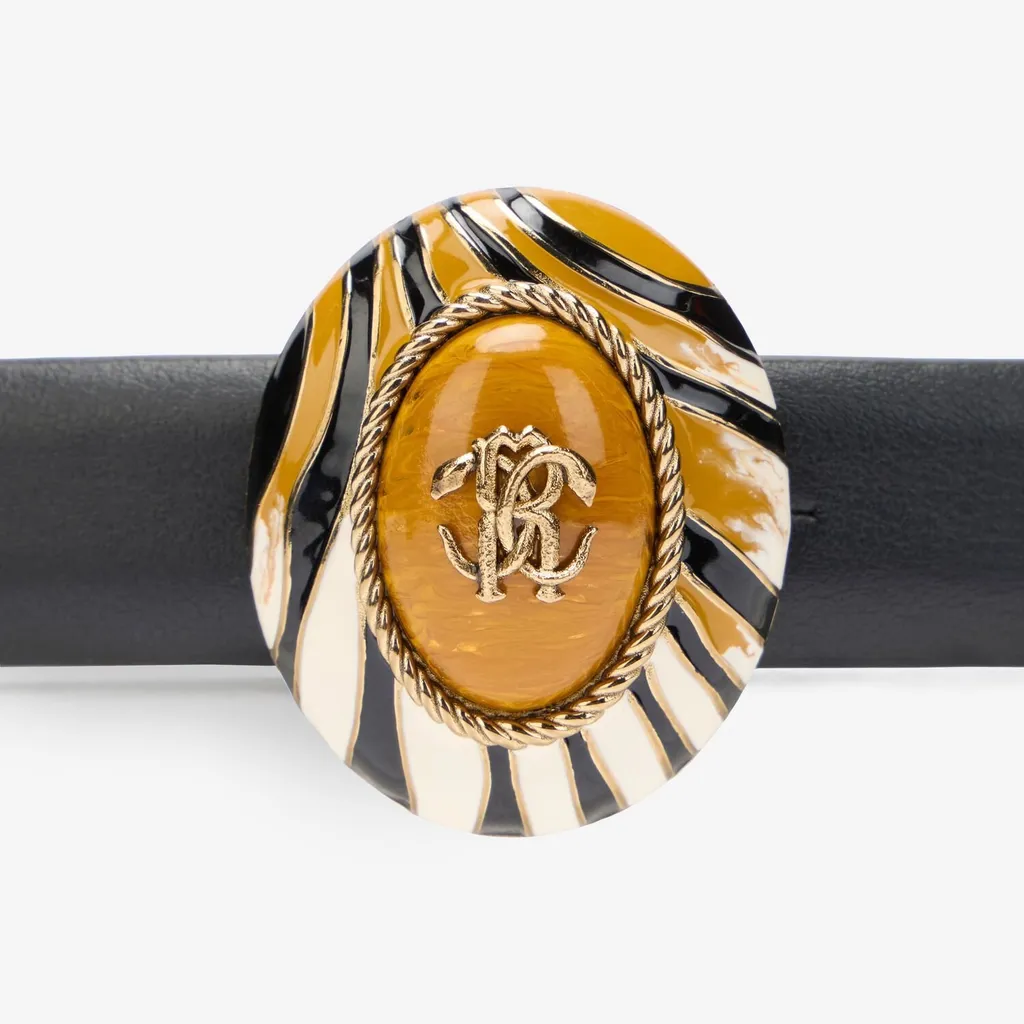 Roberto Cavalli Monogram Buckle Belt
