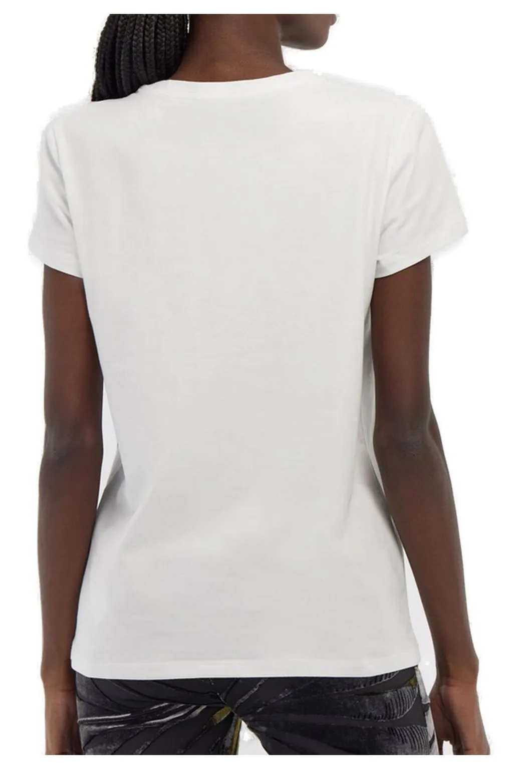 Roberto Cavalli Logo Embroidered Crewneck T-Shirt