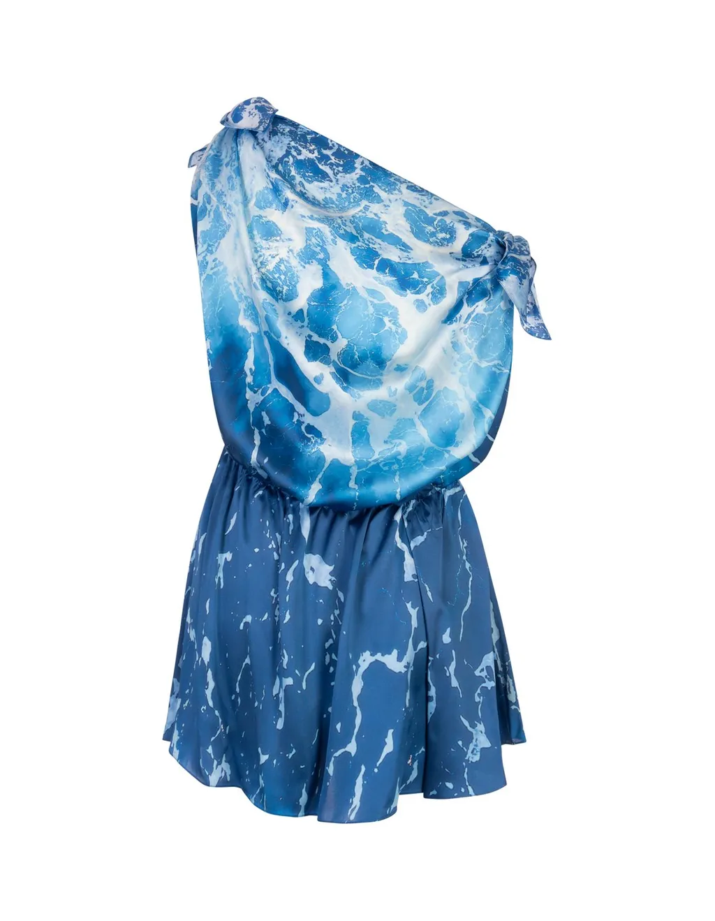 Roberto Cavalli One-Shoulder Stretto Di Messina Dress