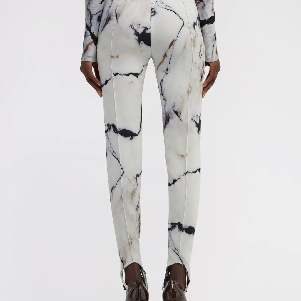 Roberto Cavalli Marble Print Pants