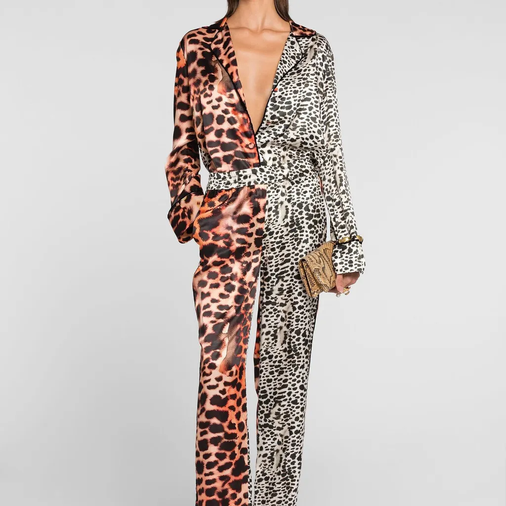 Roberto Cavalli Murena Printed V-Neck Jacket
