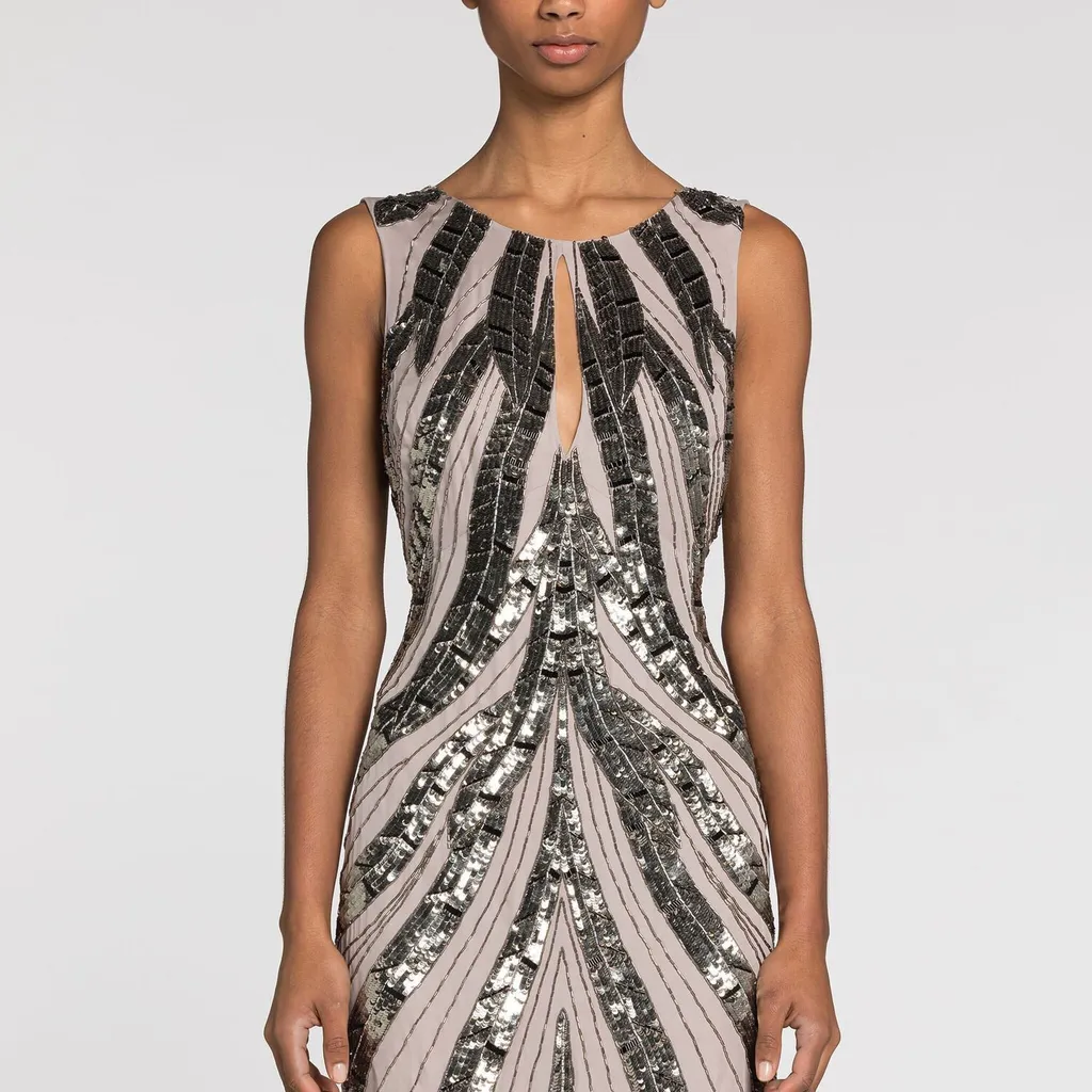 Roberto Cavalli Sequin-Embellished Satin Dress