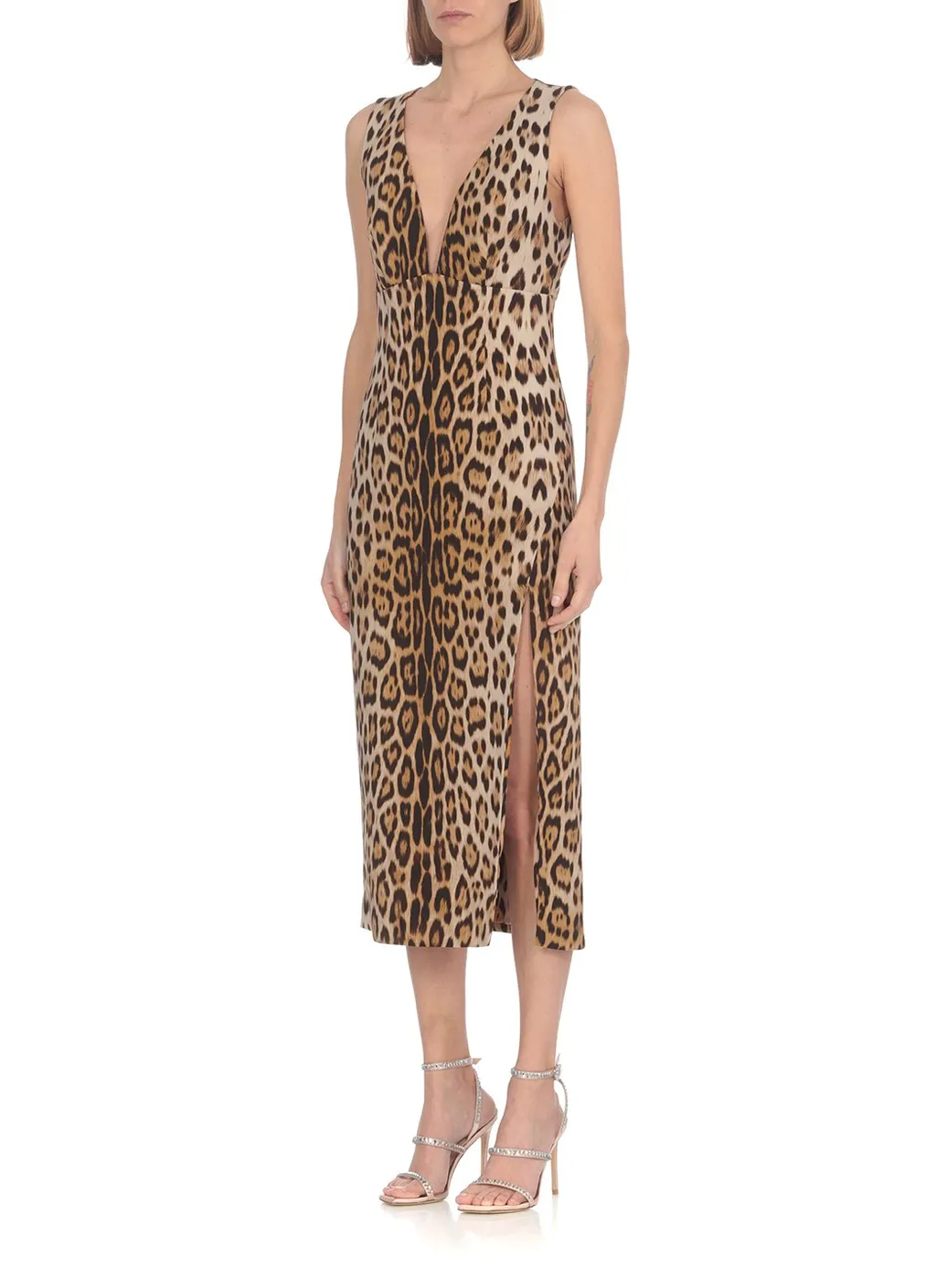 Roberto Cavalli Jaguar-Printed Dress