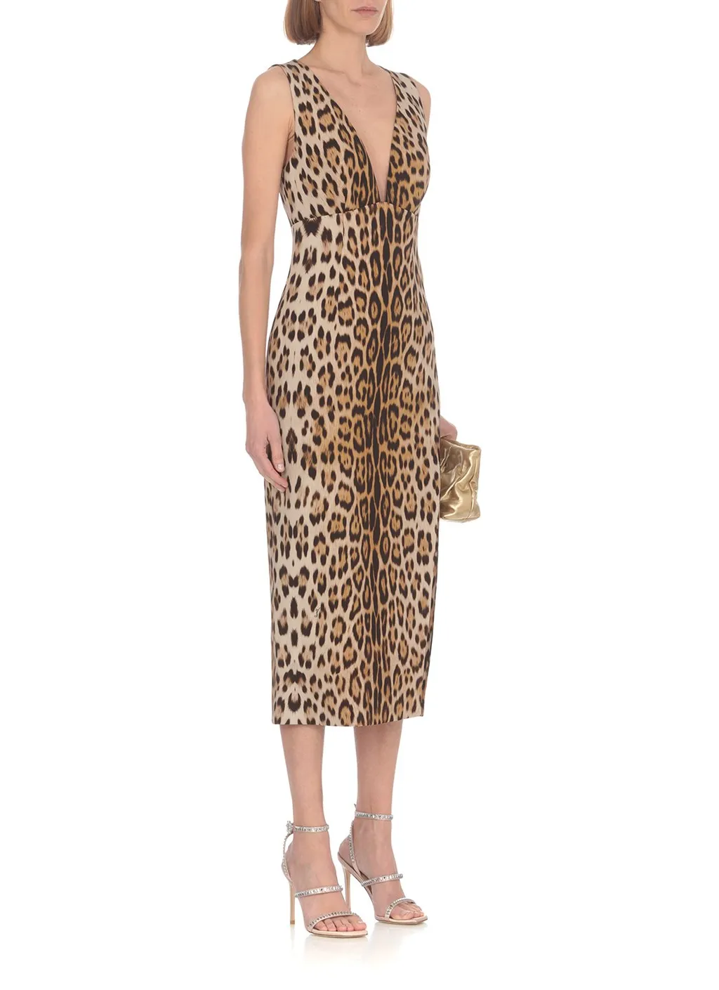 Roberto Cavalli Jaguar-Printed Dress
