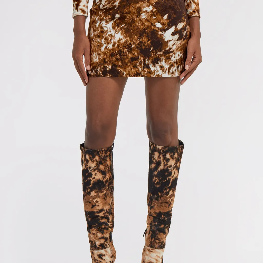 Roberto Cavalli Appaloosa Print Mini Skirt
