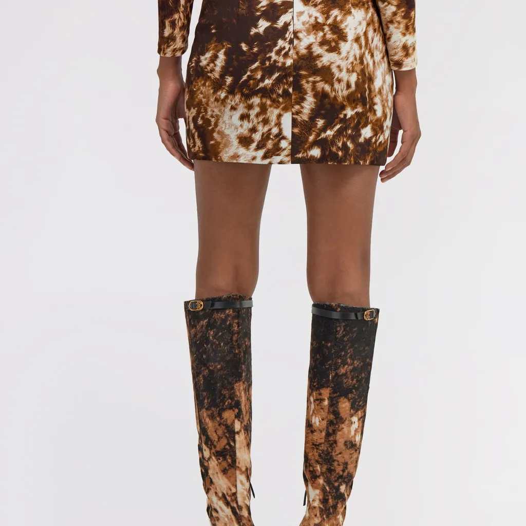 Roberto Cavalli Appaloosa Print Mini Skirt